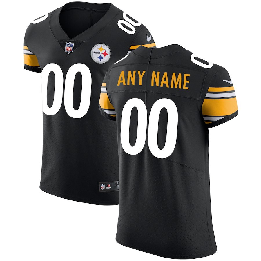 Men's Pittsburgh Steelers Black Vapor Untouchable Custom Elite NFL Stitched Jersey